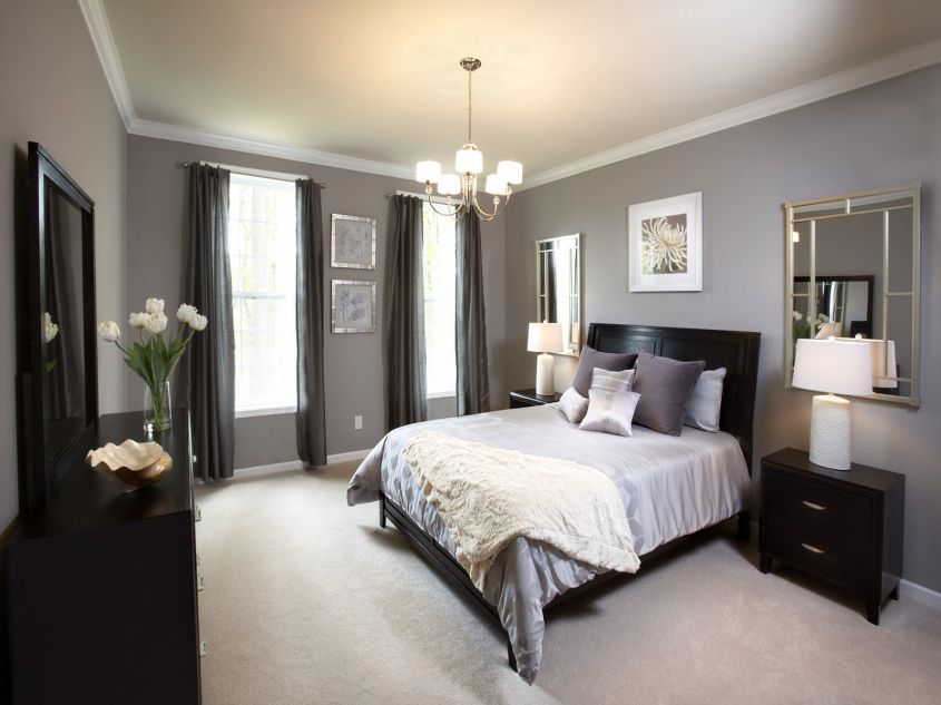 gray bedroom walls