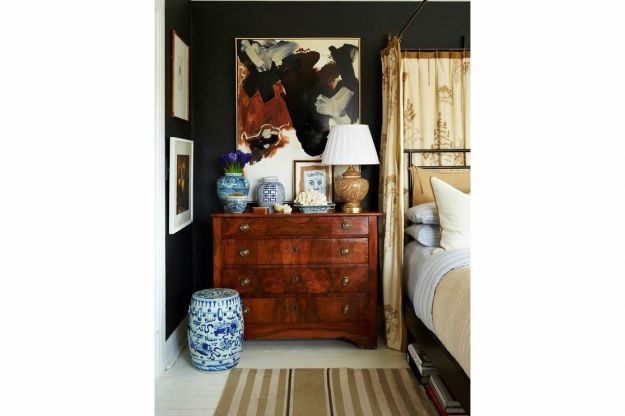 Antique chest of drawers in the room