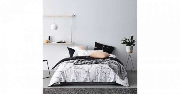 Marble effect bed linen