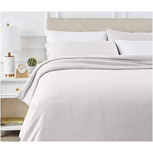 Amazon Basics Microfiber Duvet Cover Bedding Set, 230 x 220 cm, Light Gray