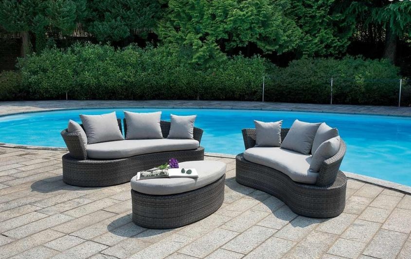 Elegant rattan sofas