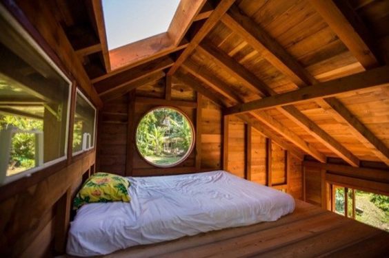 Attic with porthole window