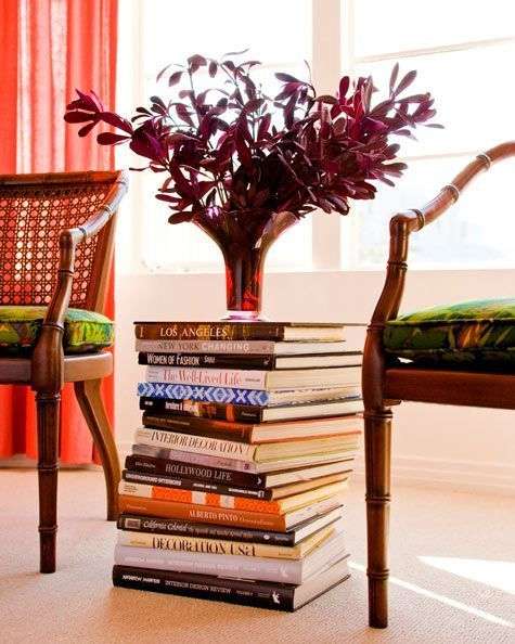 Books as a coffee table