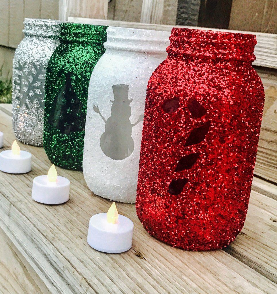 Christmas-decorations-glass-tricolor-jars