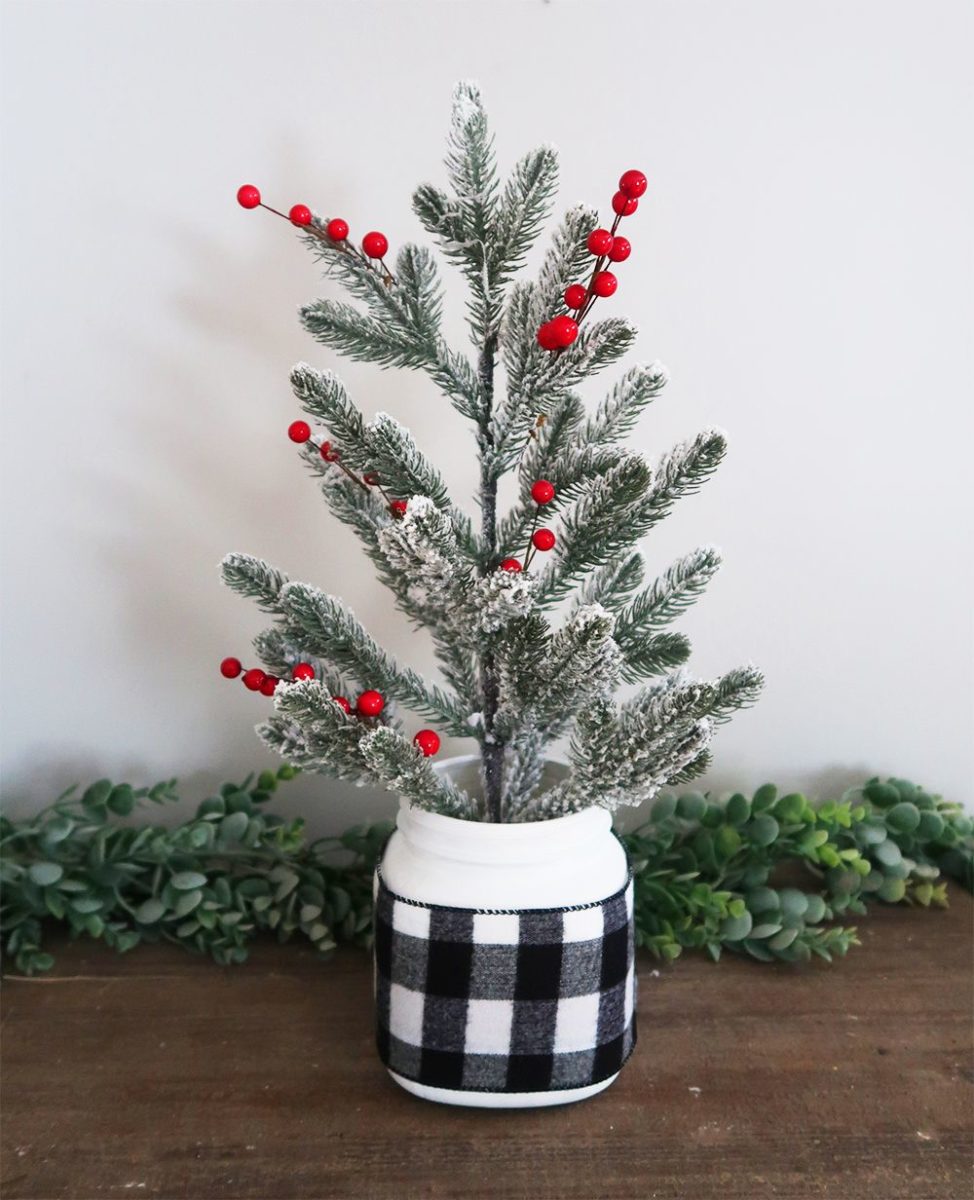 Christmas-decorations-glass-jars-tree-seedling