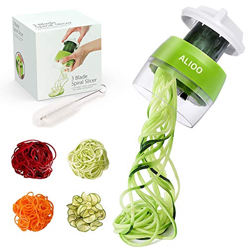 Vegetable Cutter - 4 in 1 Vegetable Grater Vegetable Cutter, Zucchini Pasta, Manual Spiral Cutter, suitable for Carrots, Cucumbers, etc.