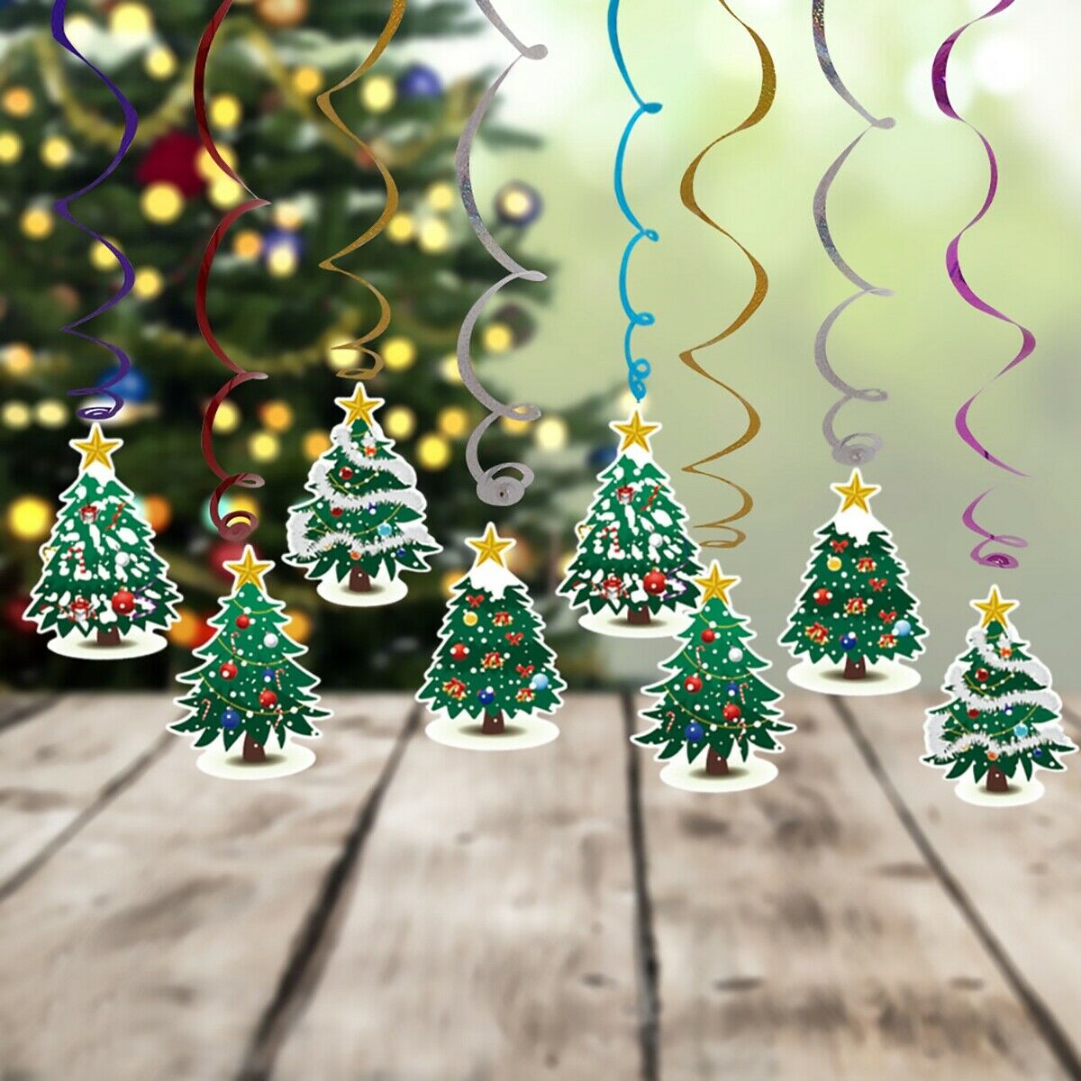 Christmas-decorations-paper-hanging-trees