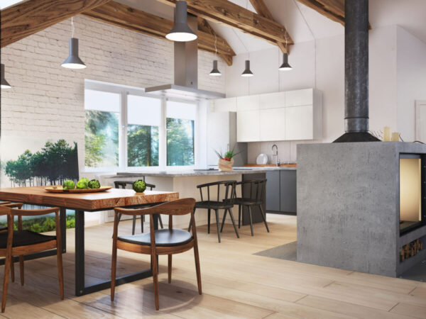 nordic-kitchen-with-fireplace