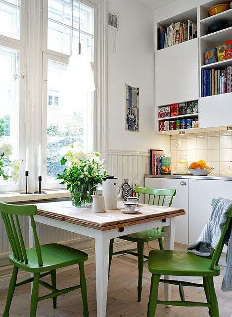 Greenery kitchen chairs