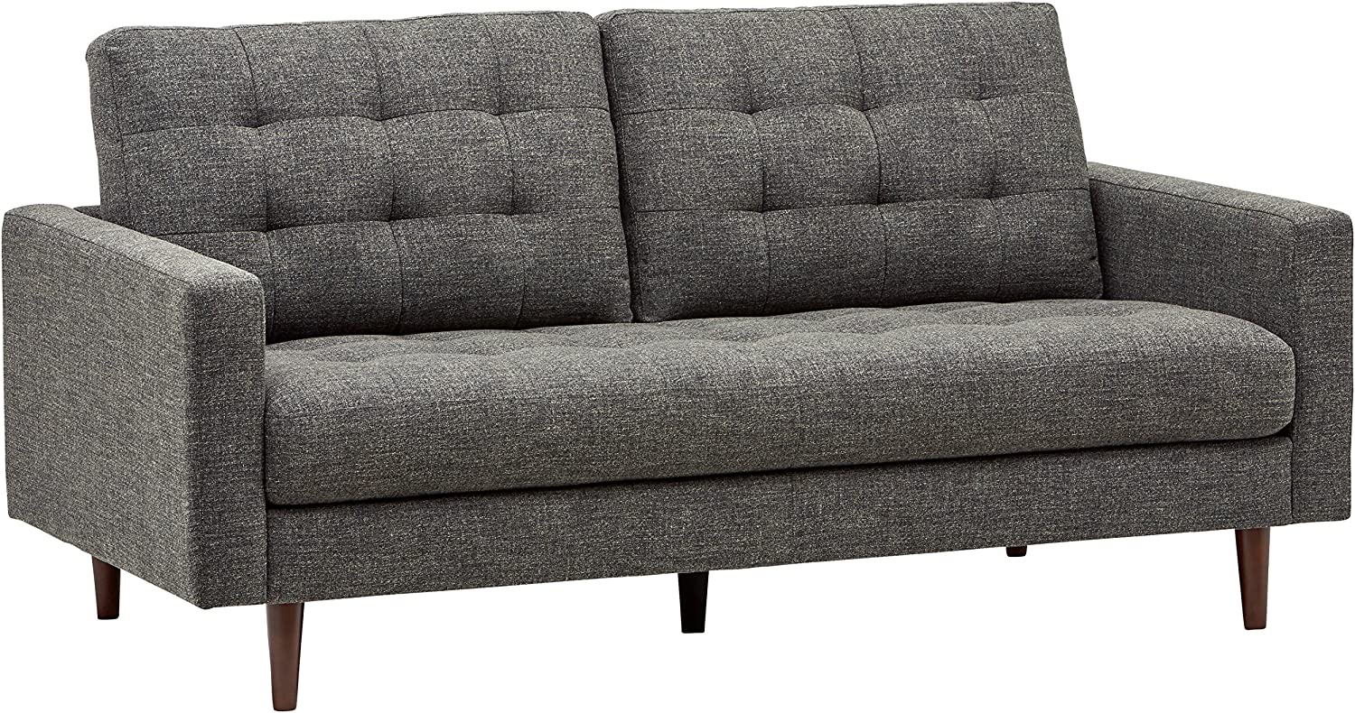 Amazon Brand - Rivet Cove - Mid-century Style Capitoné Sofa.