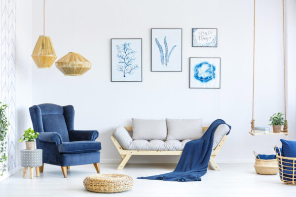 contemporary-blue-rattan-living-room-furniture