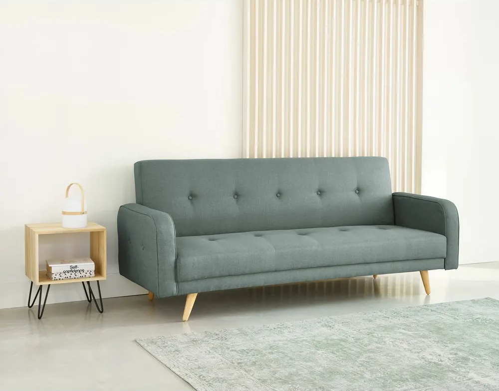 Aqua green sofa bed