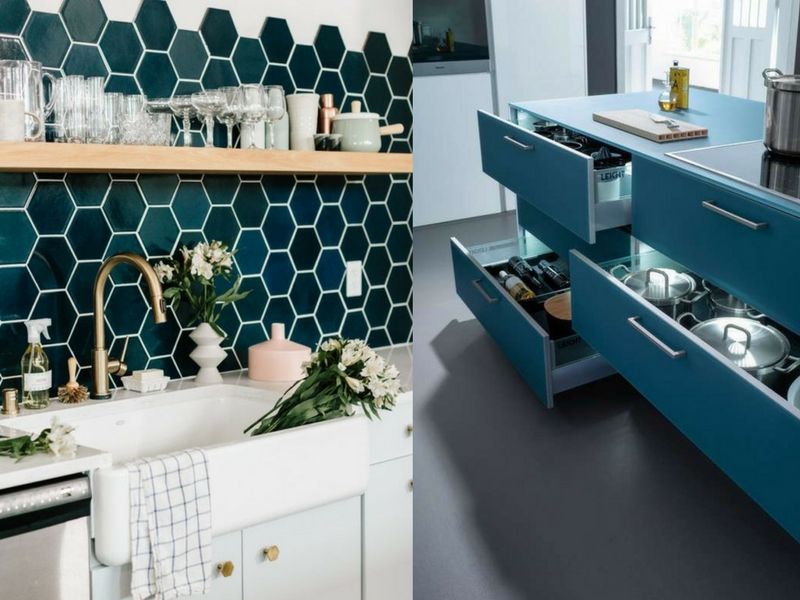 decorate the kitchen with petrol green