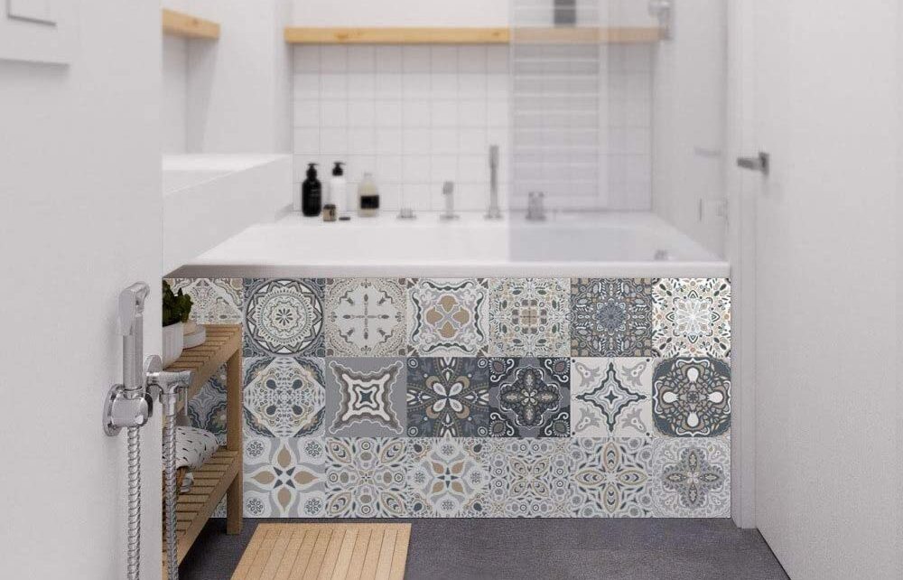 Embellishing the shower box with stickers: 10 ideas to renovate your bathroom