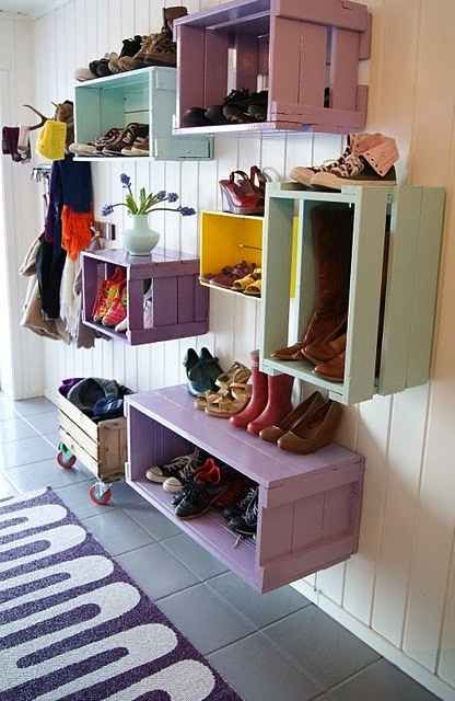 shoe cabinet-colored