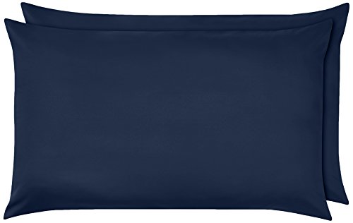 Amazon Basics Pillowcase, Navy Blue, 50 x 80 cm