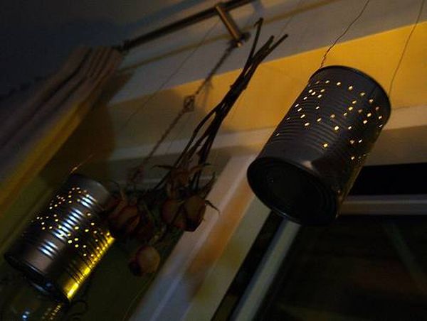 lamps made with tin cans