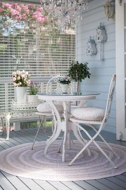 Veranda with coffee table