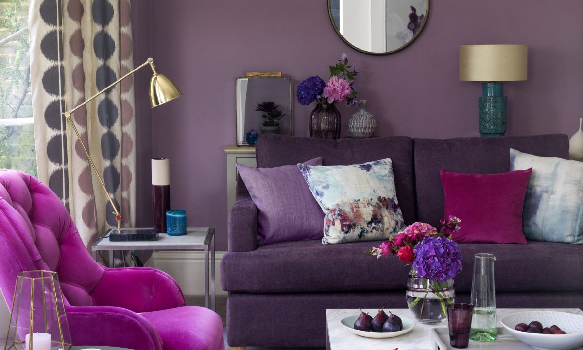 Living Room Wall Colors Rose And Purple