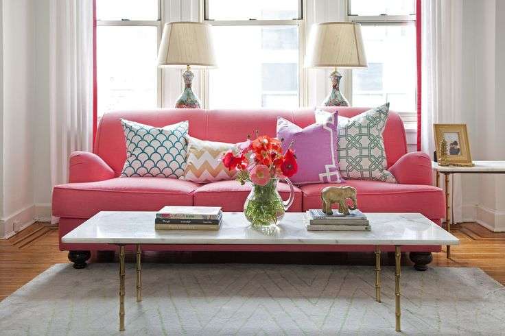 Choose a colorful sofa