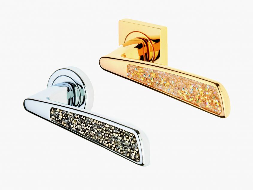 Brass handle with Novara-SW-Scuri Swarovski crystals