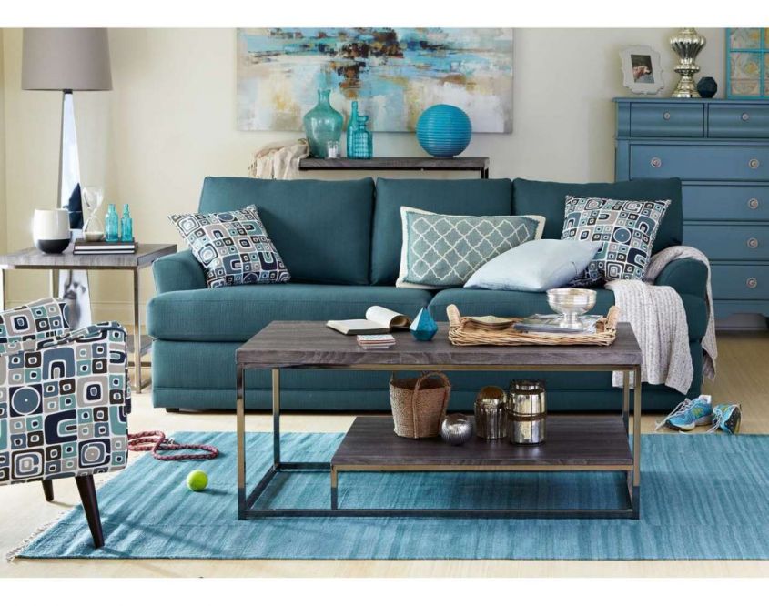 furnish the oil-colored living room