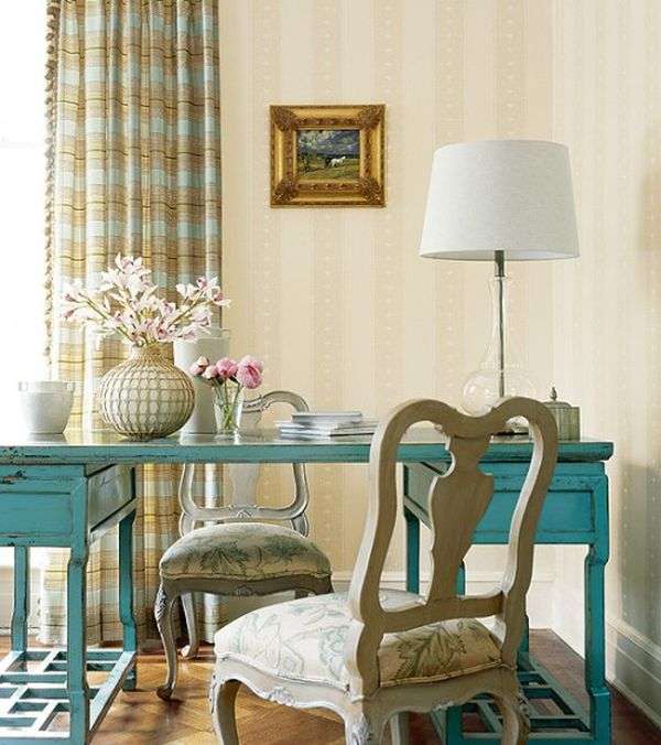 Turquoise desk