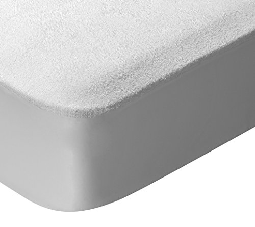 Pikolin Home - Mattress protector in cotton terry, waterproof and breathable, 90x190 / 200cm-Bed 90 (All measurements)