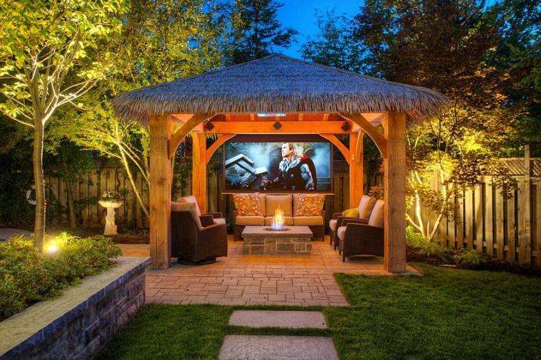 Gazebo with cinema room