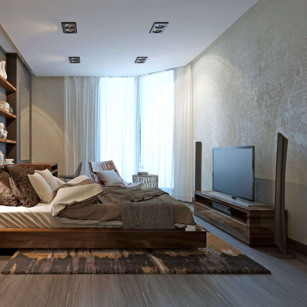 Bedroom interior in modern style