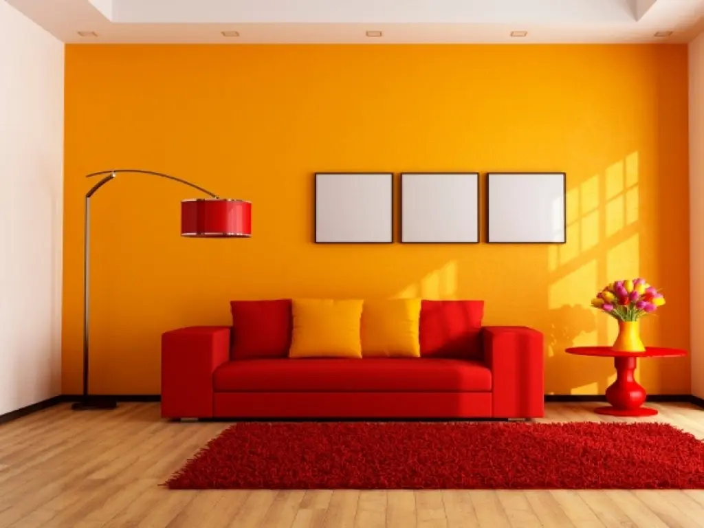 living room-orange