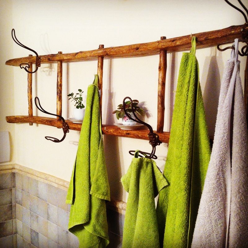 DIY towel rack