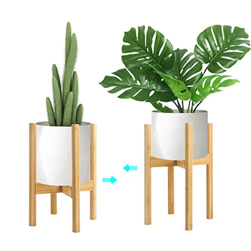 KETIEE Plant Stand, Retro Expandable Plant Stand Flower Pot Stand Indoor and Outdoor Wooden Flower Rack (Pot and Plant Excluded)