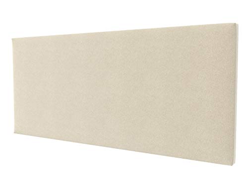LA WEB DEL COLCHON - Paros upholstered headboard for 180 bed (190 x 70 cm) Light Beige Soft Textile |  Youth Bed |  Double bed |  Head Bed |