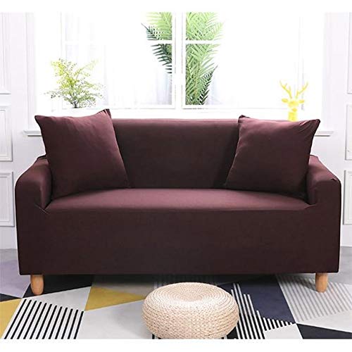 Elastic waterproof sofa cover (235 x 300 cm), brown