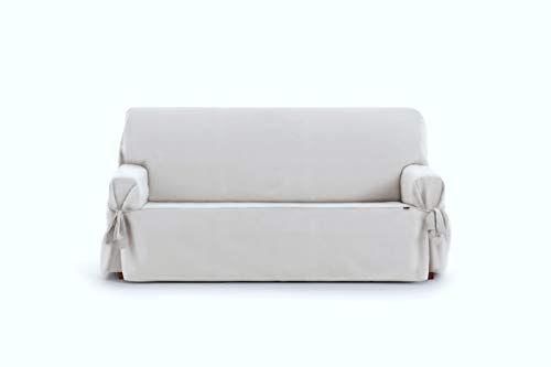 Eysa Levante Sofa cover, Cotton, White, 2 SEATS