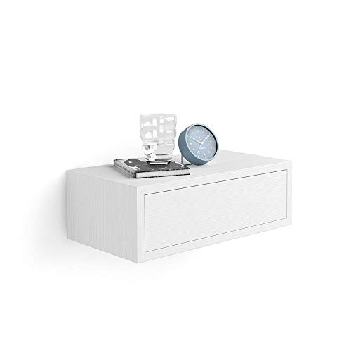 Mobili Fiver - Suspended bedside table, Riccardo model, 45 x 25 x 15 cm, with melamine, made in Italy, available in various colors