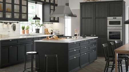 Large Black And White Kitchen