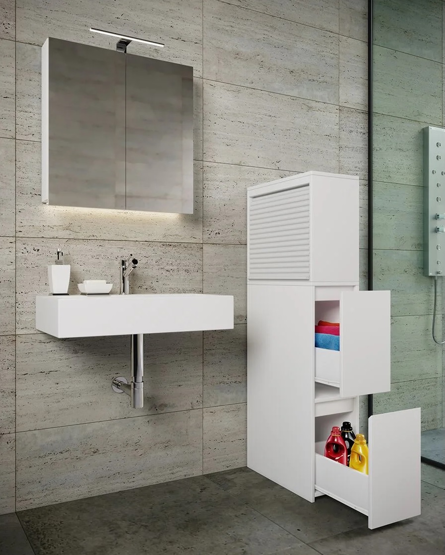 Auxiliary cabinet for the bathroom