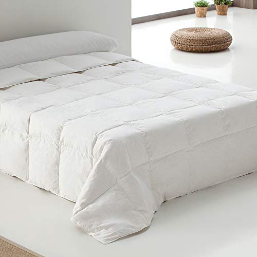 Belnou Duvet Stuffed Nordic Feather.  Smooth White.  Thick Soft Comfortable Light.  90% Goose Down Design.  260x240 cm Bed 180/200 cm