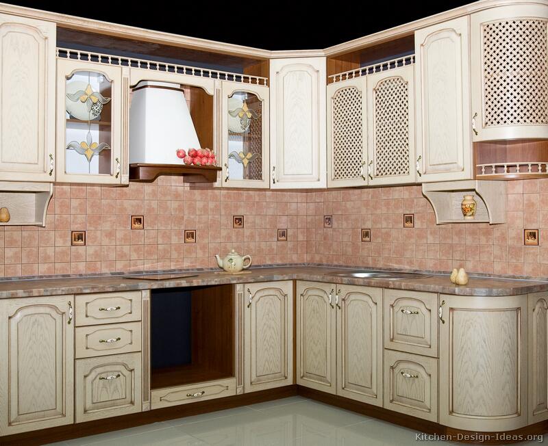 Can You Whitewash Kitchen Cabinets, Whitewashed Kitchen Cabinet Pictures With Shelves