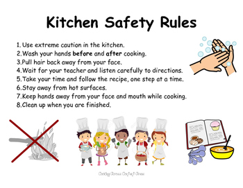 What are 5 basic rules of kitchen safety?