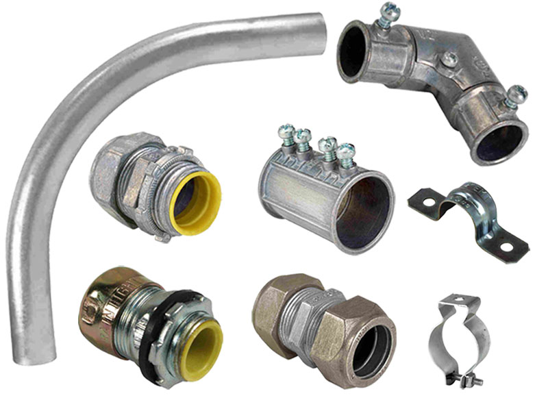 What are the two main types of EMT fittings?