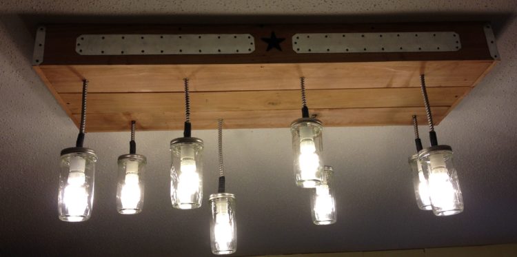 kitchen light fixture with grid